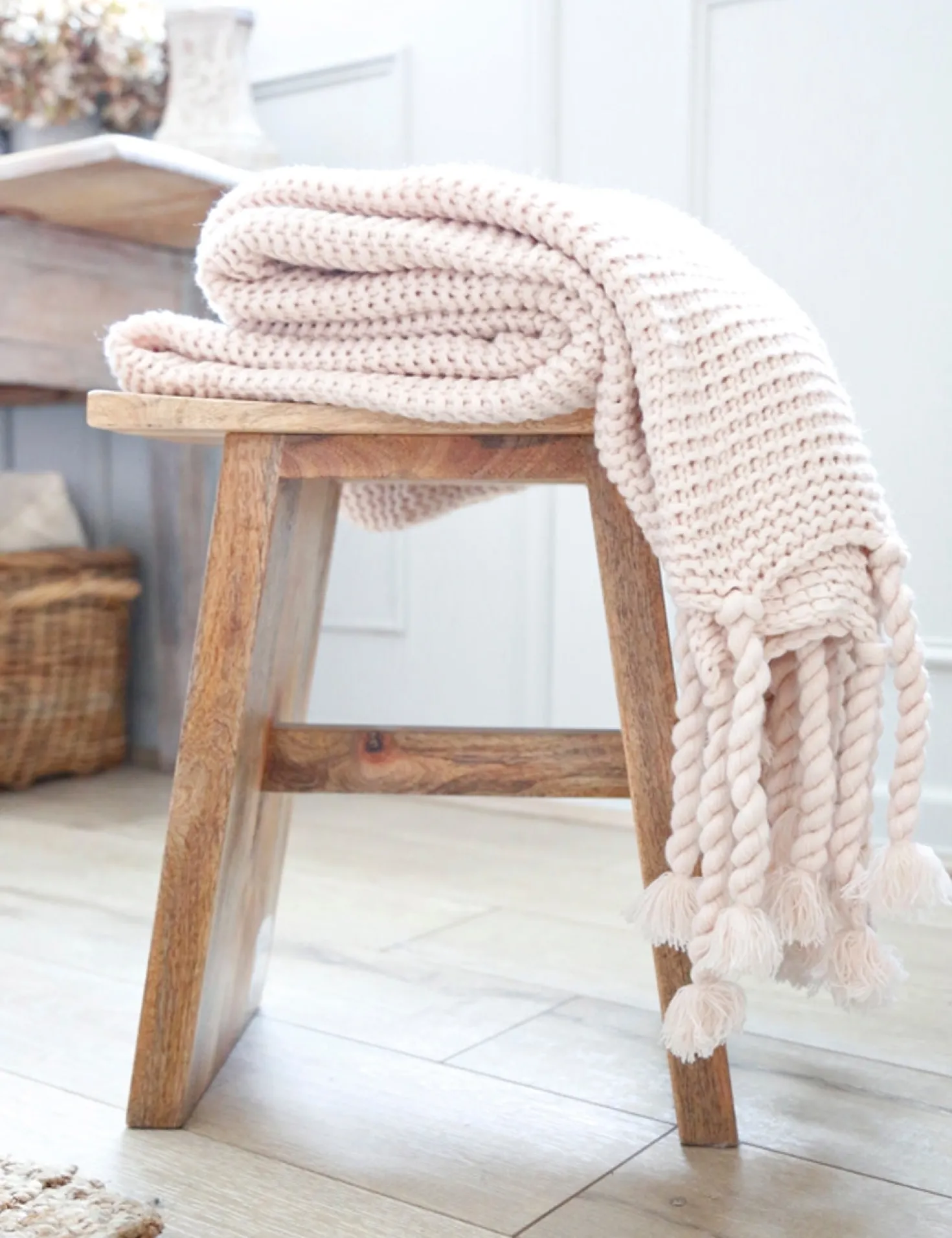 Trestles Chunky Knit Throw by Pom Pom at Home