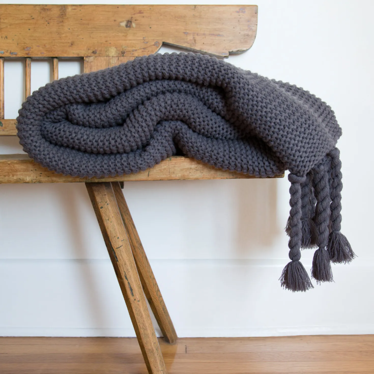 Trestles Chunky Knit Throw by Pom Pom at Home