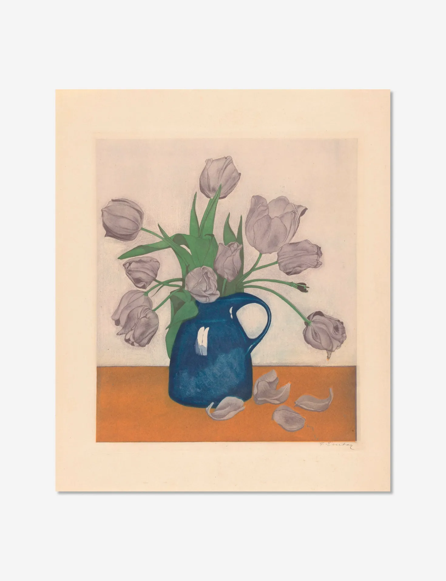 Tulips in a Pitcher Print by Frans Everbag