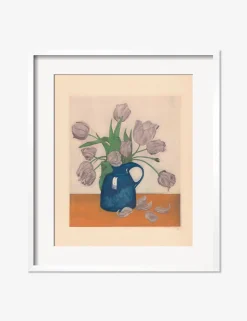 Tulips in a Pitcher Print by Frans Everbag