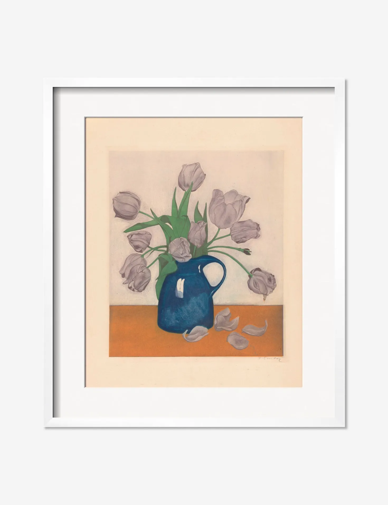 Tulips in a Pitcher Print by Frans Everbag