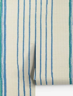 Two Tone Stripe Grasscloth Wallpaper By Nathan Turner