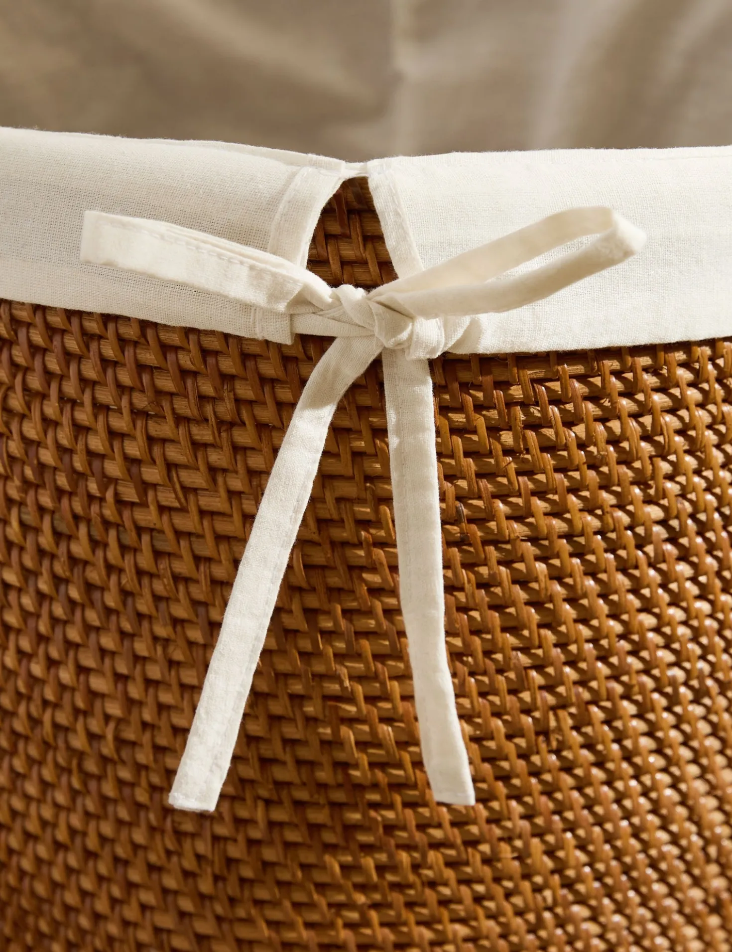 Tyna Rattan Lidded Hamper