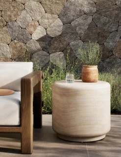 Venetia Indoor / Outdoor Round Side Table by Amber Lewis x Four Hands