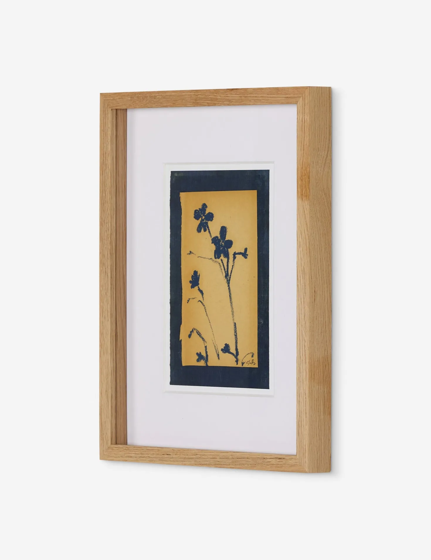 Vintage Blue Daisy Wall Art by Shaina Page