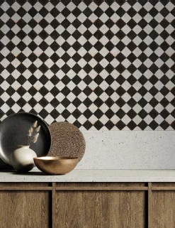 Vintage Check Textured Peel + Stick Wallpaper by Jeremiah Brent
