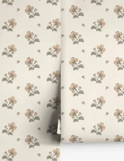Vintage Floral Wallpaper by Rylee + Cru
