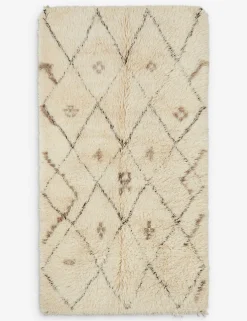 Vintage Moroccan Hand-Knotted Wool Rug No. 14, 5'1
