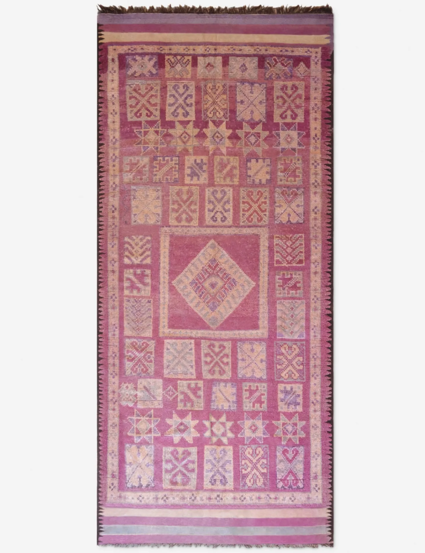 Vintage Moroccan Hand-Knotted Wool Rug No. 62, 5'4" x 11'9"