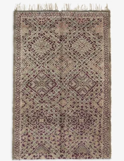 Vintage Moroccan Hand-Knotted Wool Rug No. 37, 6'8" x 10'4"