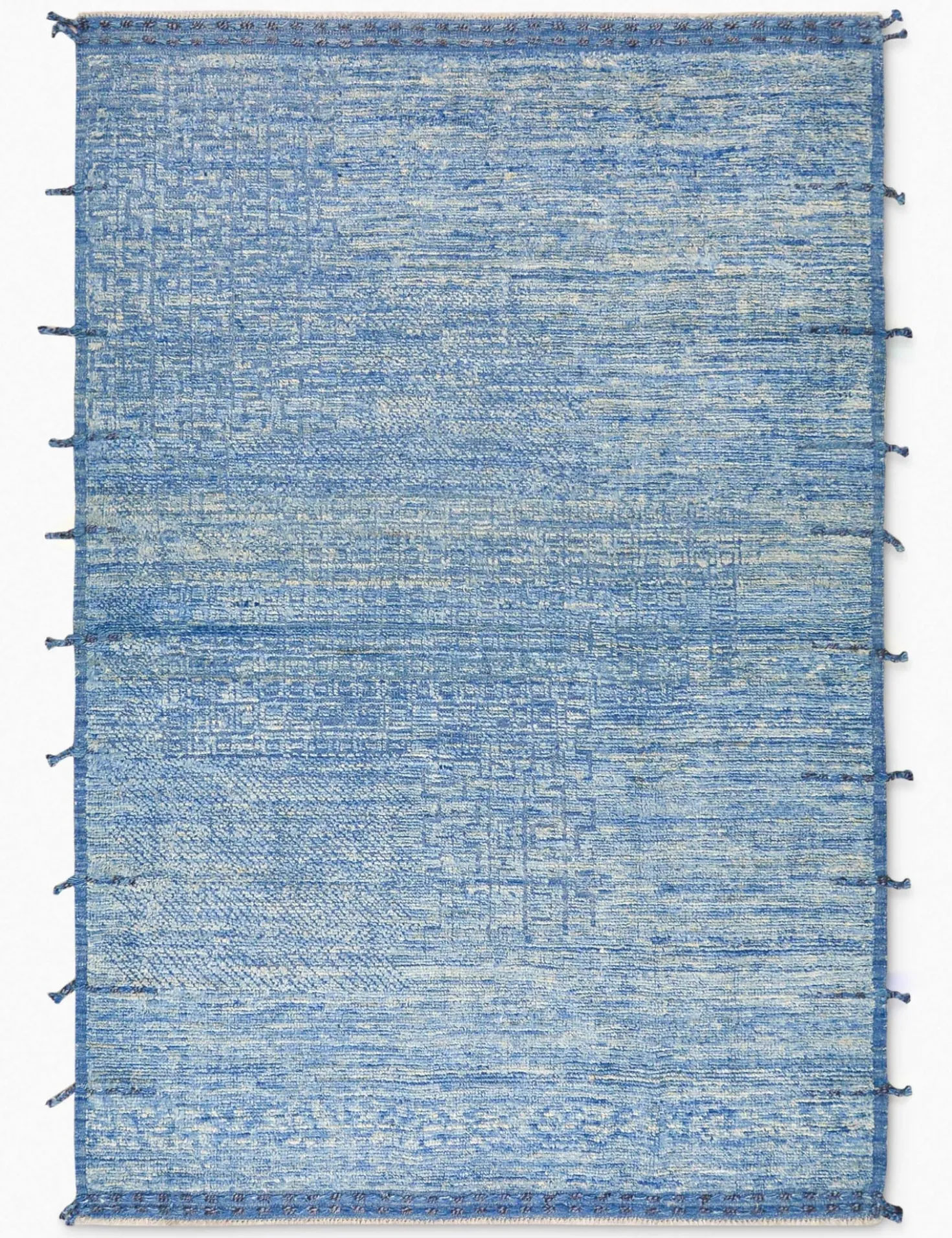 Vintage Moroccan Hand-Knotted Wool Rug No. 475, 5' 6" x 8' 3"