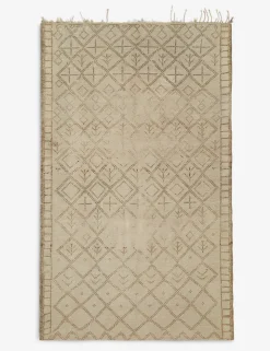 Vintage Moroccan Hand-Knotted Wool Rug No. 16, 5'5