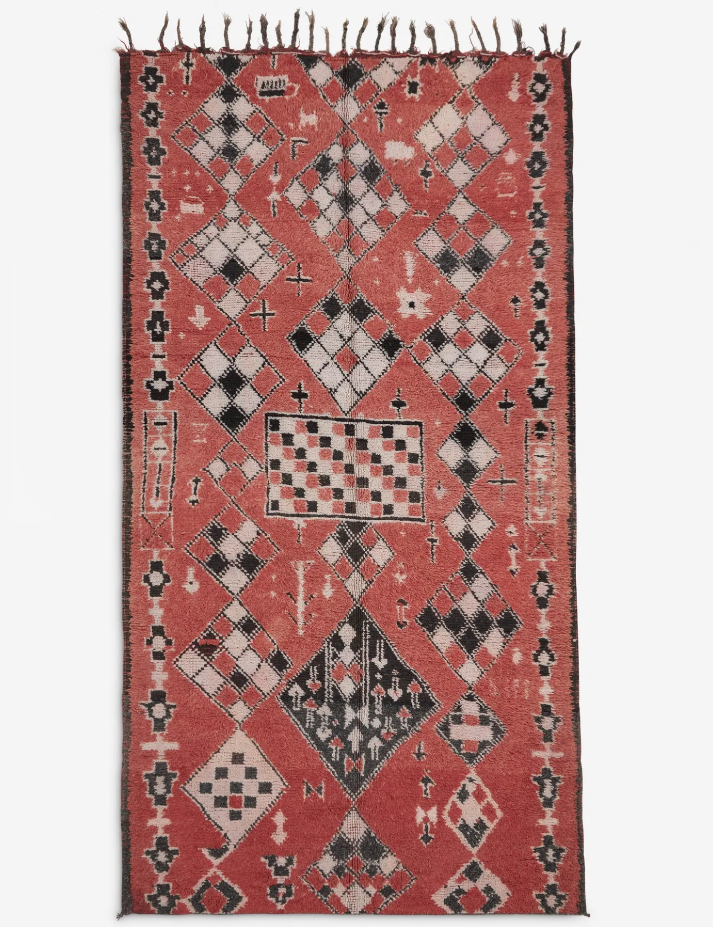 Vintage Moroccan Hand-Knotted Wool Rug No. 36, 5'7" x 11'1"