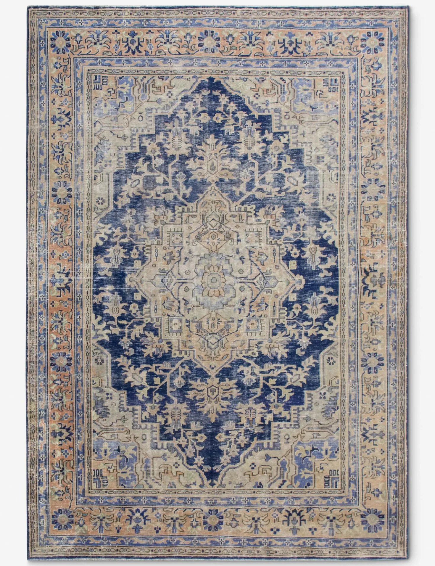 Vintage Turkish Hand-Knotted Wool Rug No. 538, 6'7" x 9'7"
