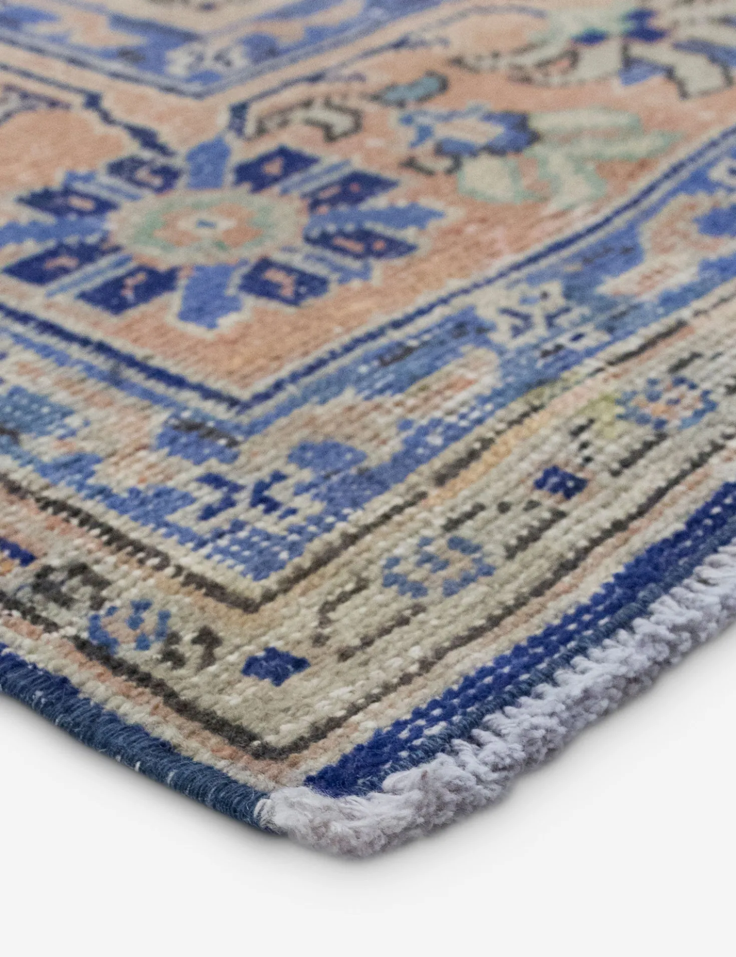Vintage Turkish Hand-Knotted Wool Rug No. 538, 6'7" x 9'7"