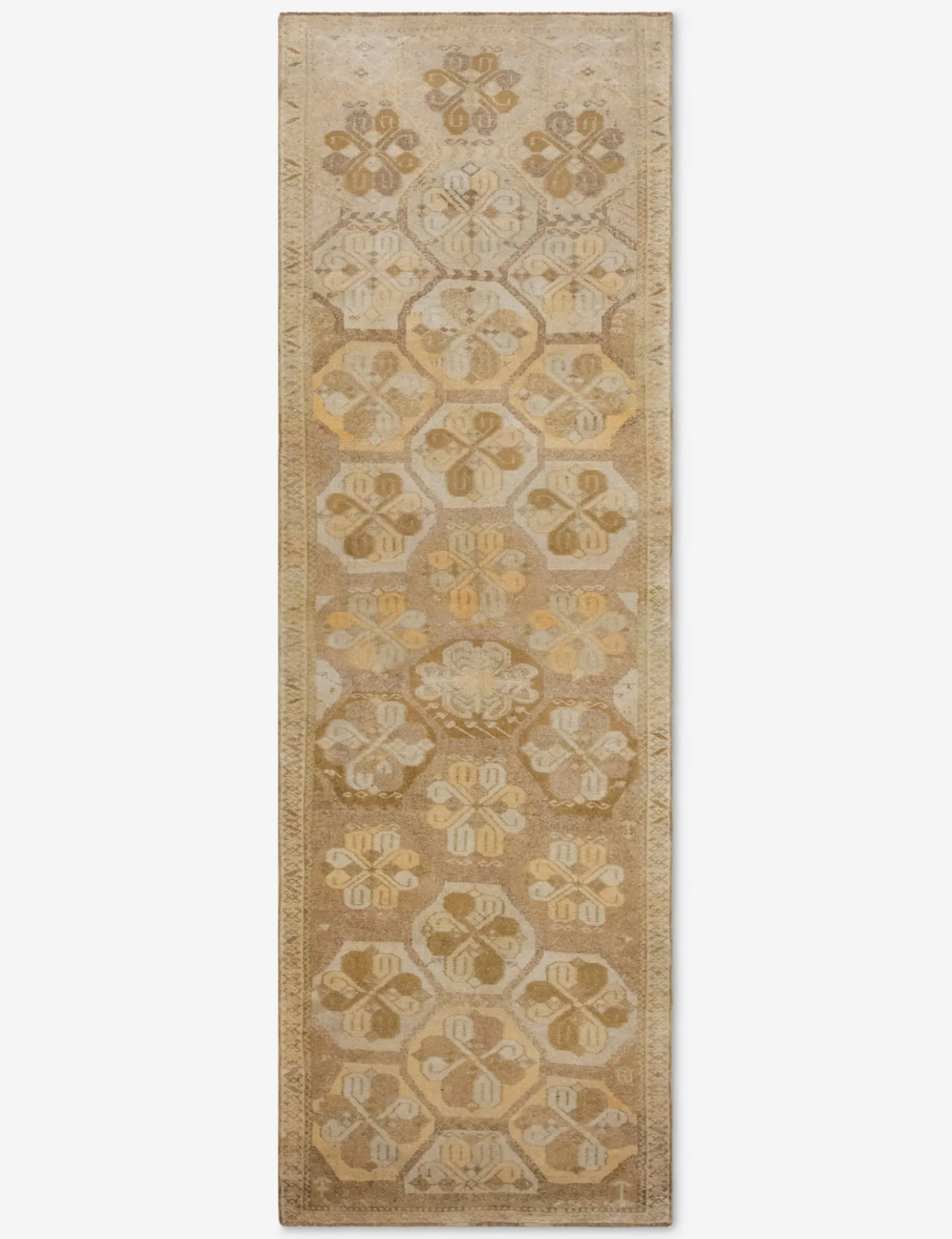 Vintage Turkish Hand-Knotted Wool Runner Rug No. 299, 4'7" x 16'