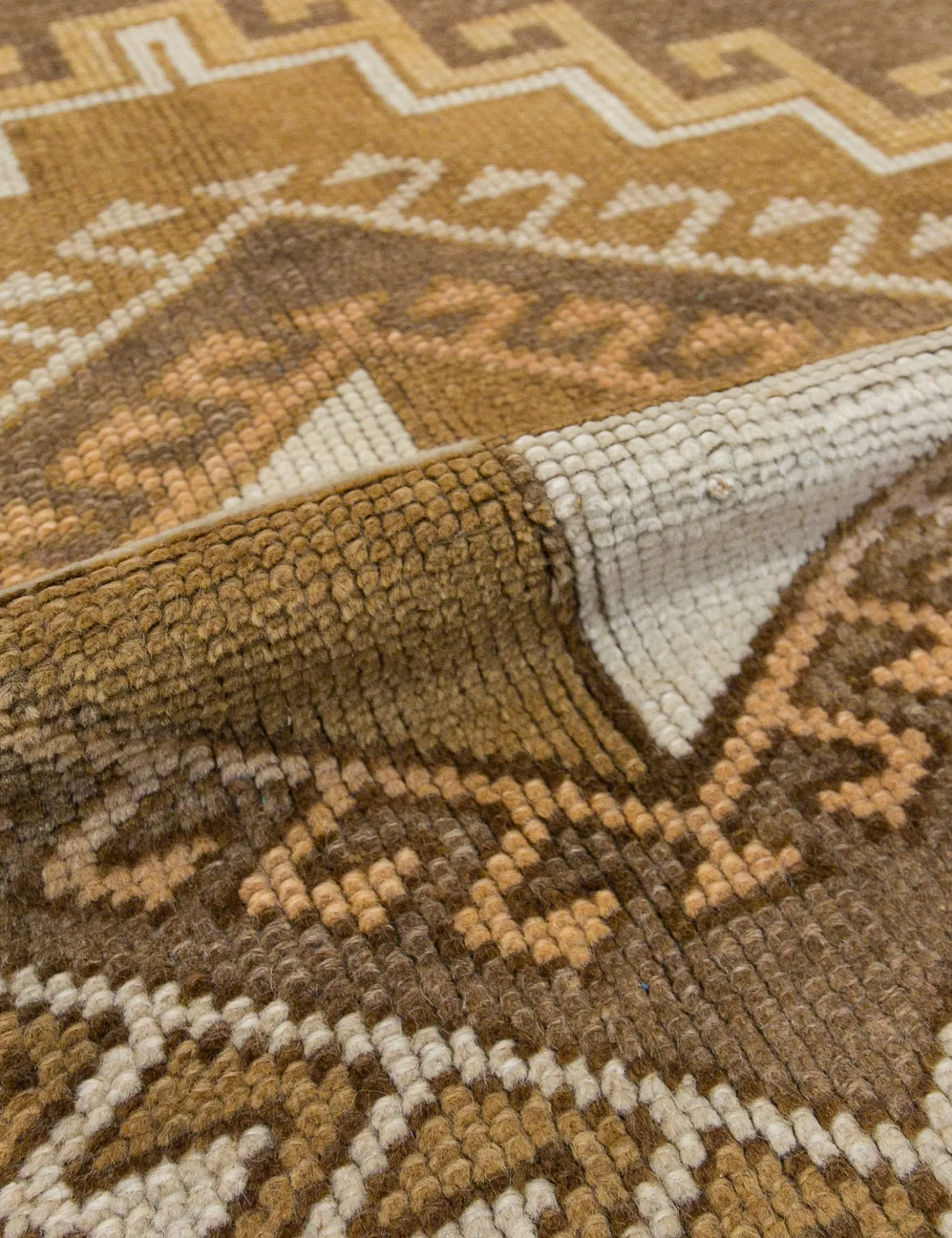 Vintage Turkish Hand-Knotted Wool Rug No. 385, 7' x 10'10"