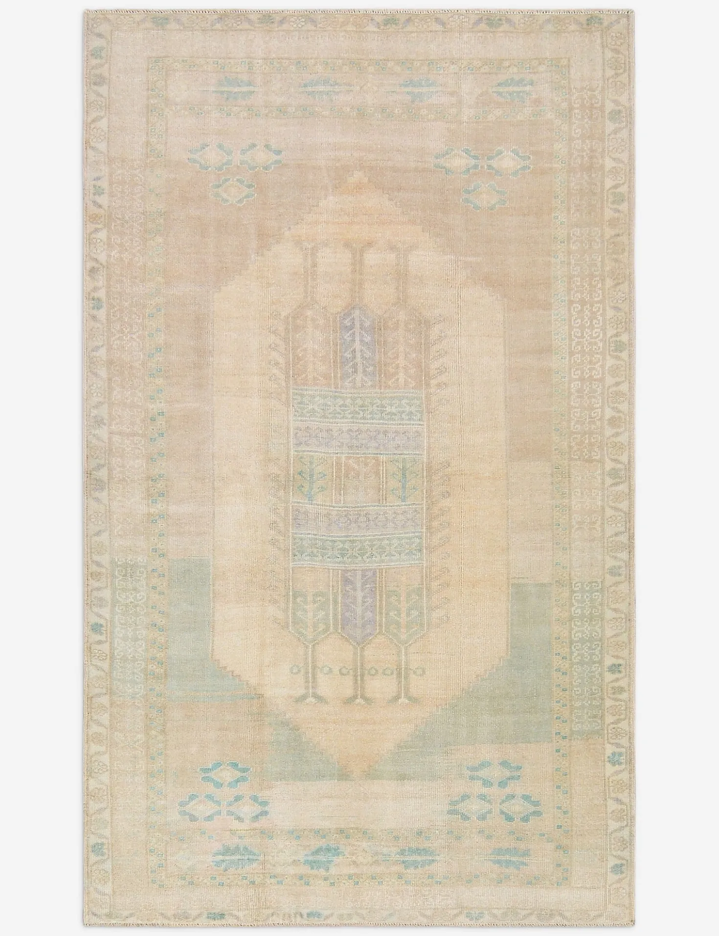 Vintage Turkish Hand-Knotted Wool Rug No. 478, 5' x 8' 7"