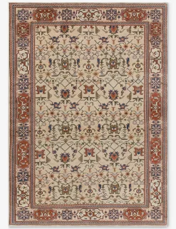 Vintage Turkish Hand-Knotted Wool Rug No. 537, 6'3" x 9'4"