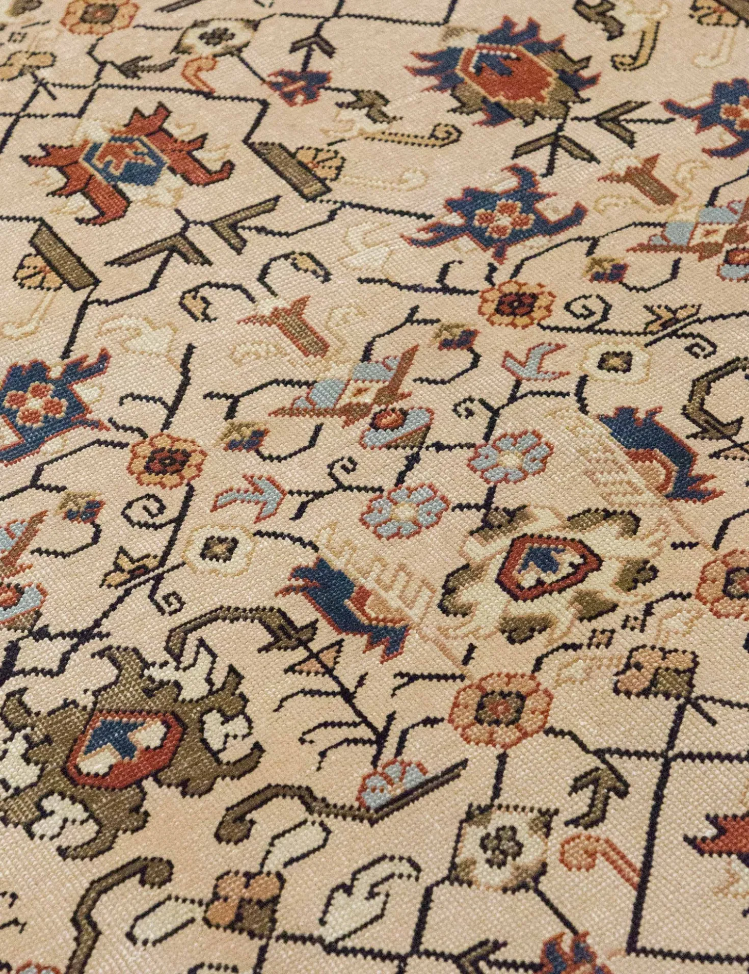 Vintage Turkish Hand-Knotted Wool Rug No. 537, 6'3" x 9'4"