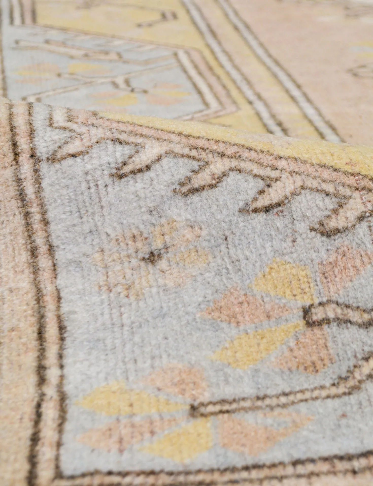 Vintage Turkish Hand-Knotted Wool Rug No. 489, 6' 4" x 9' 4"