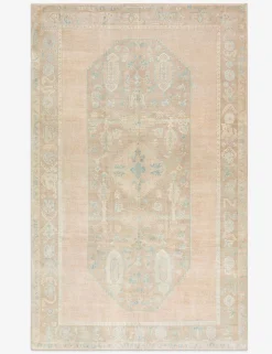 Vintage Turkish Hand-Knotted Wool Rug No. 482, 6' 1" x 9' 8"