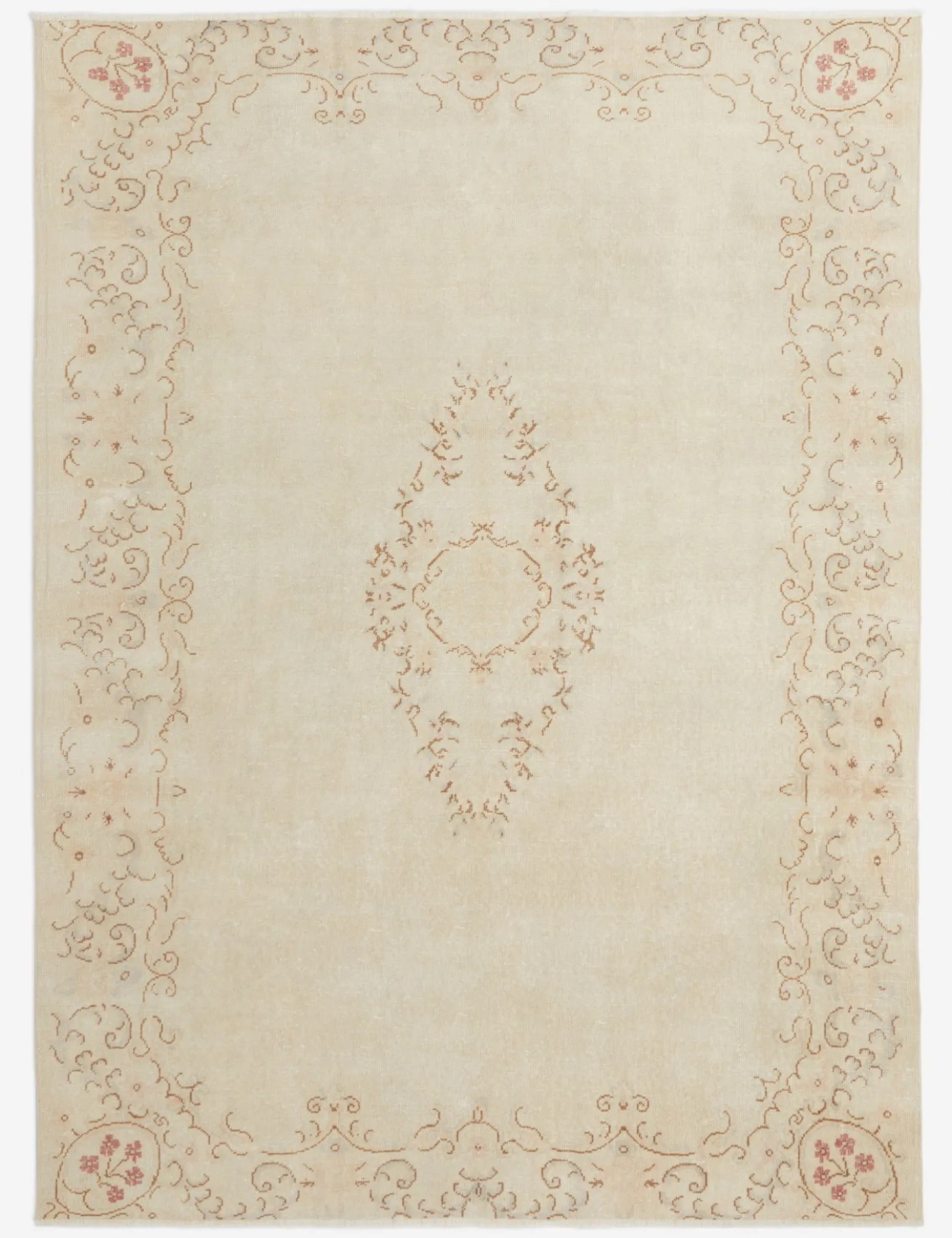 Vintage Turkish Hand-Knotted Wool Rug No. 272, 7'10" x 10'10"