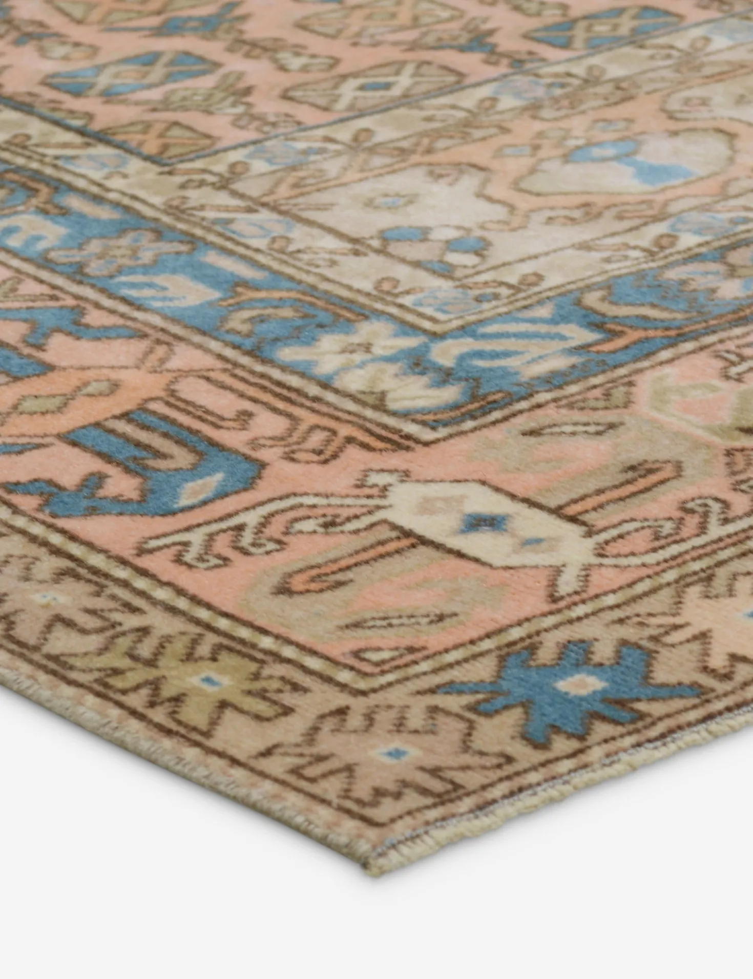 Vintage Turkish Hand-Knotted Wool Rug No. 419, 6'6" x 8'10"