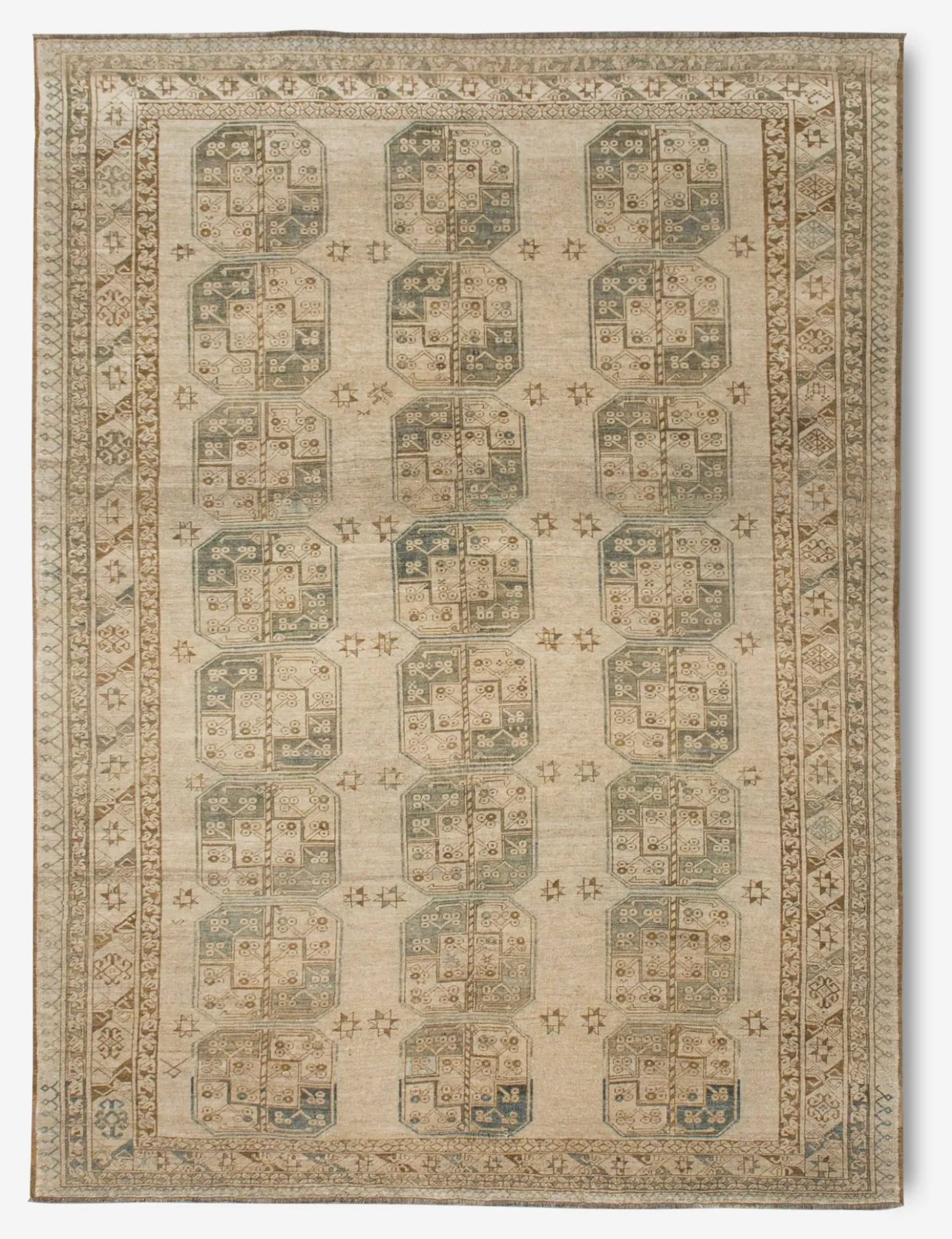 Vintage Turkish Hand-Knotted Wool Rug No. 388, 7'10" x 10'10"
