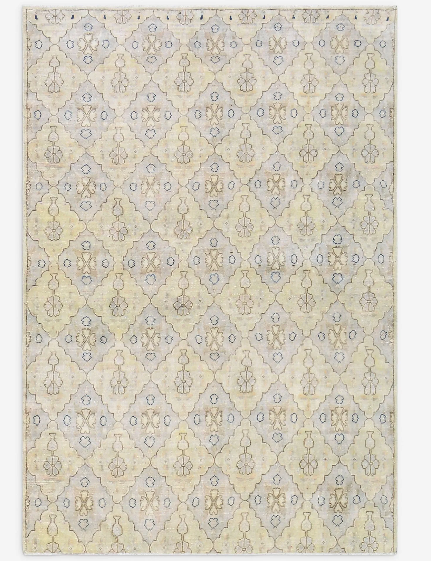 Vintage Turkish Hand-Knotted Wool Rug No. 513, 4' 10" x 7'