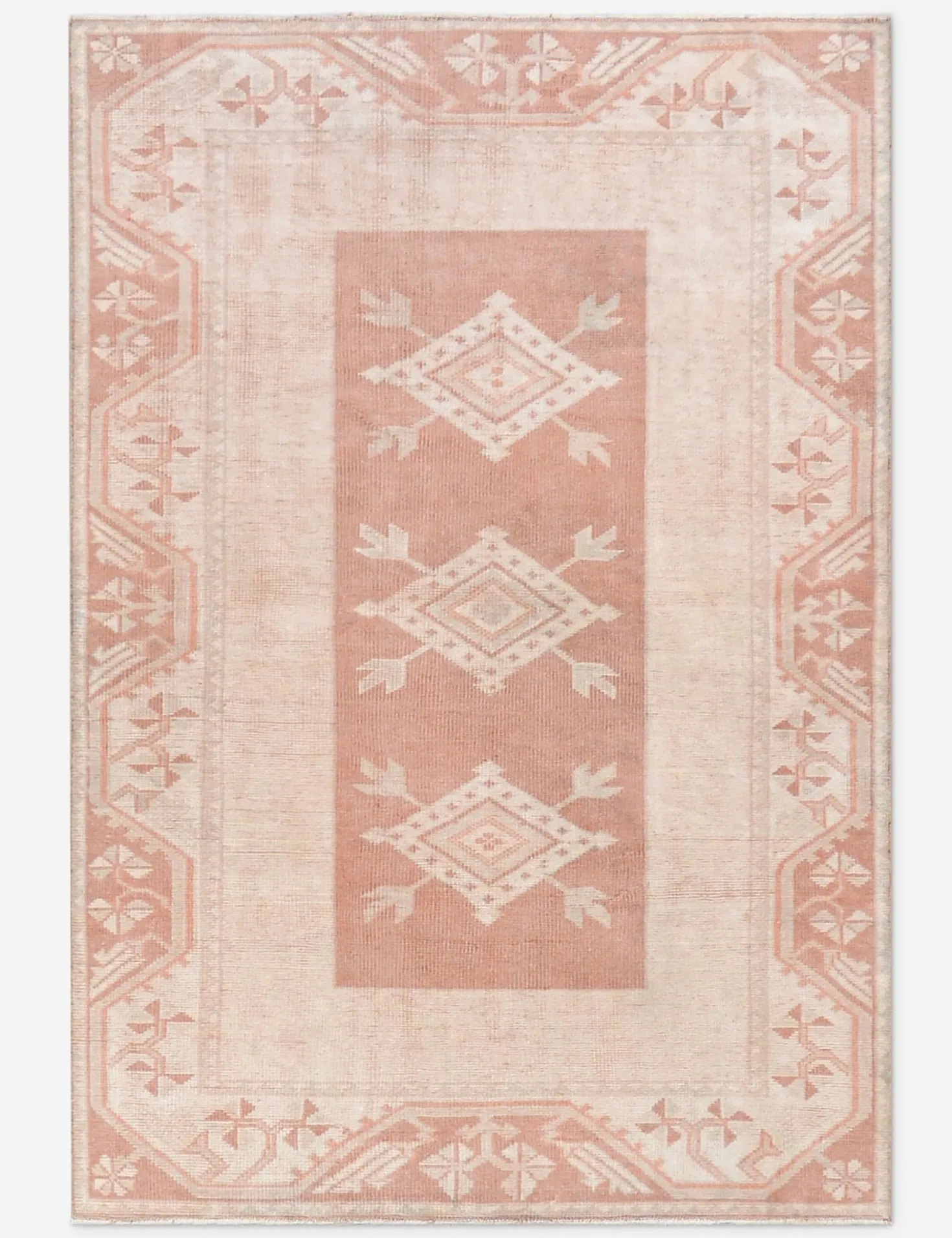 Vintage Turkish Hand-Knotted Wool Rug No. 519, 3'10" X 5' 7"
