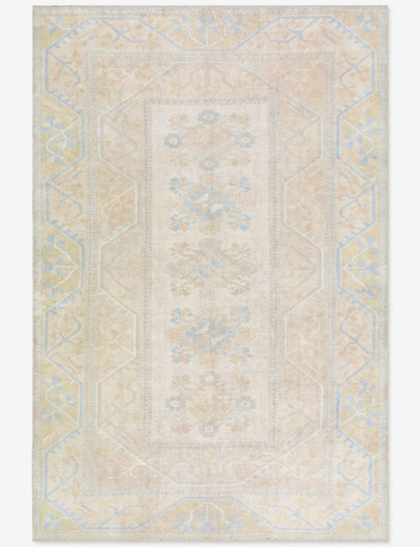 Vintage Turkish Hand-Knotted Wool Rug No. 491, 6' 5" x 9' 9"