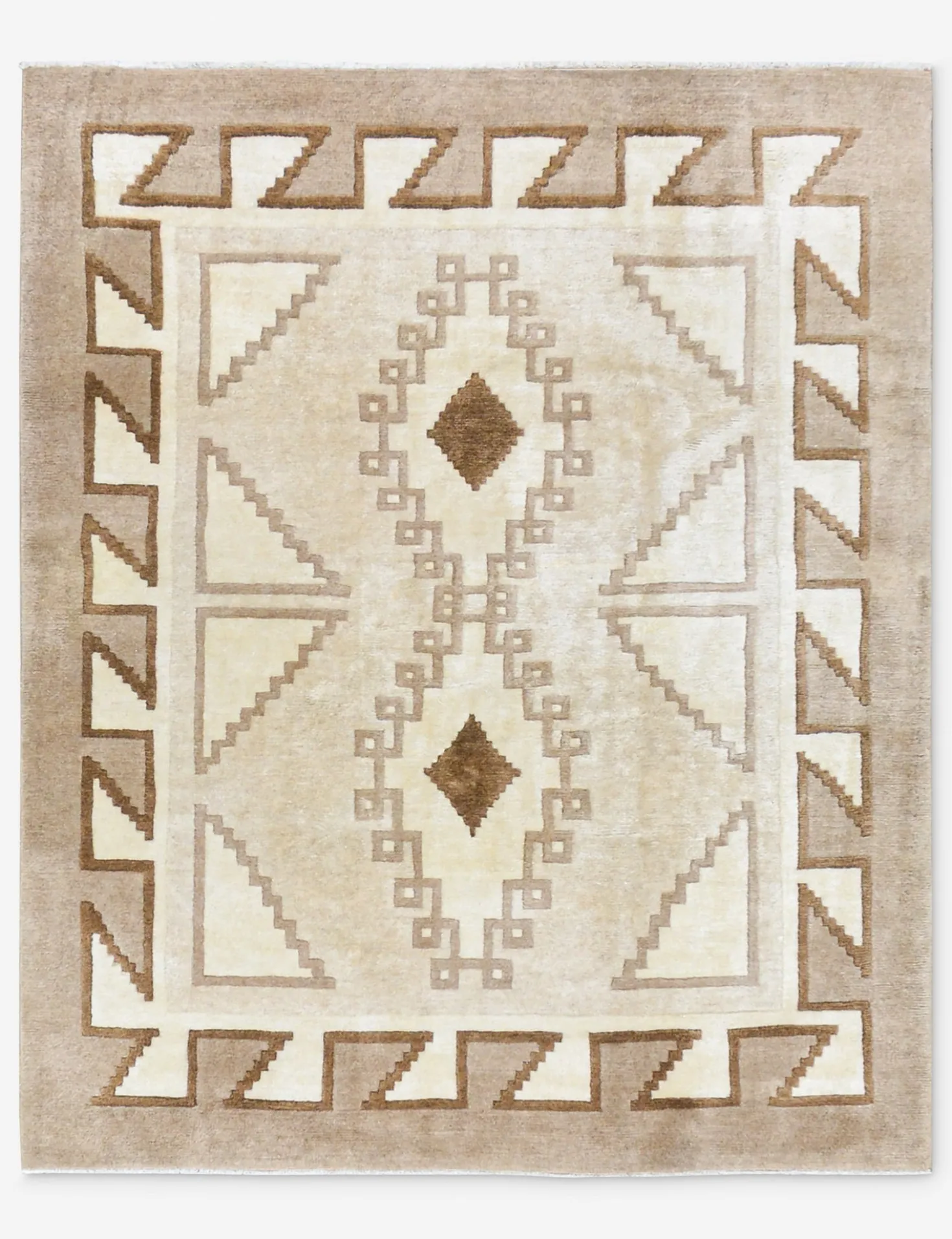 Vintage Turkish Hand-Knotted Wool Rug No. 473, 5' x 6' 2"