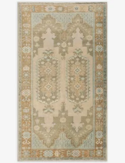 Vintage Turkish Hand-Knotted Wool Rug No. 550, 4'10