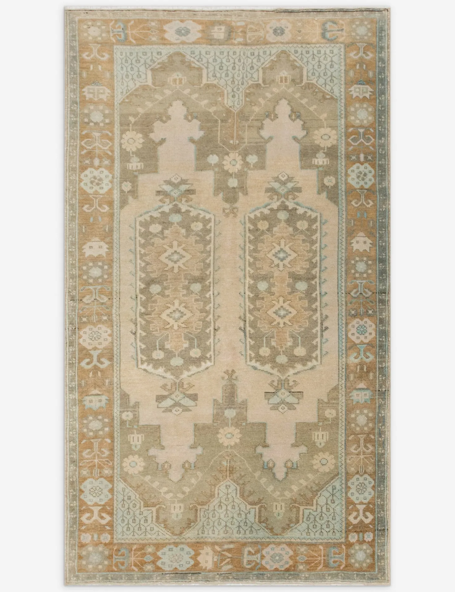 Vintage Turkish Hand-Knotted Wool Rug No. 550, 4'10" x 7'4"