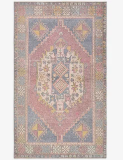 Vintage Turkish Hand-Knotted Wool Rug No. 500, 3' 11" x 6' 2"