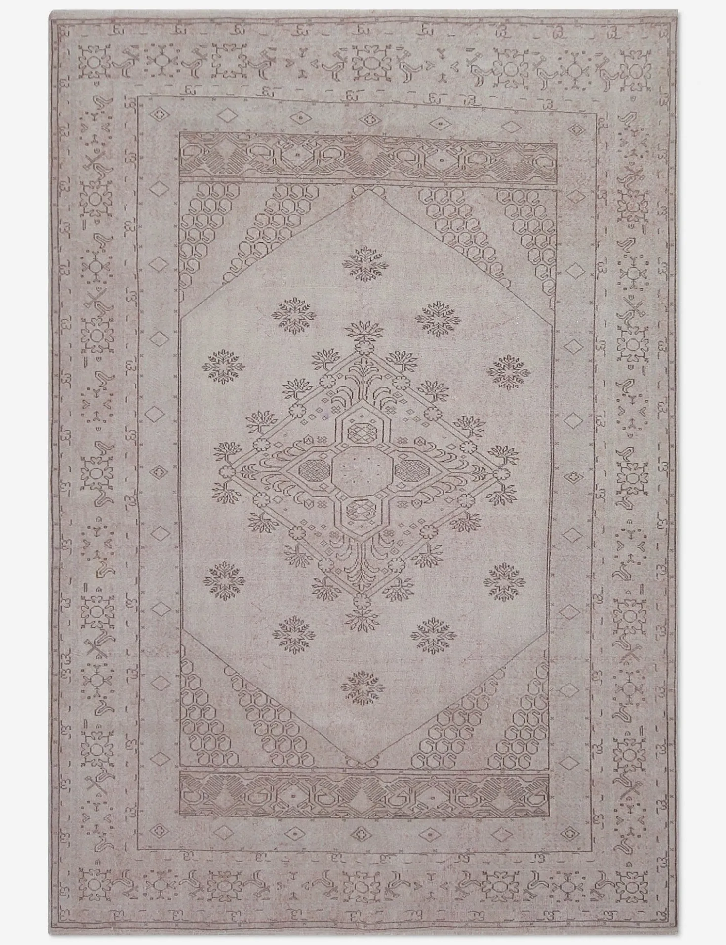 Vintage Turkish Hand-Knotted Wool Rug No. 404, 6' x 8'7"