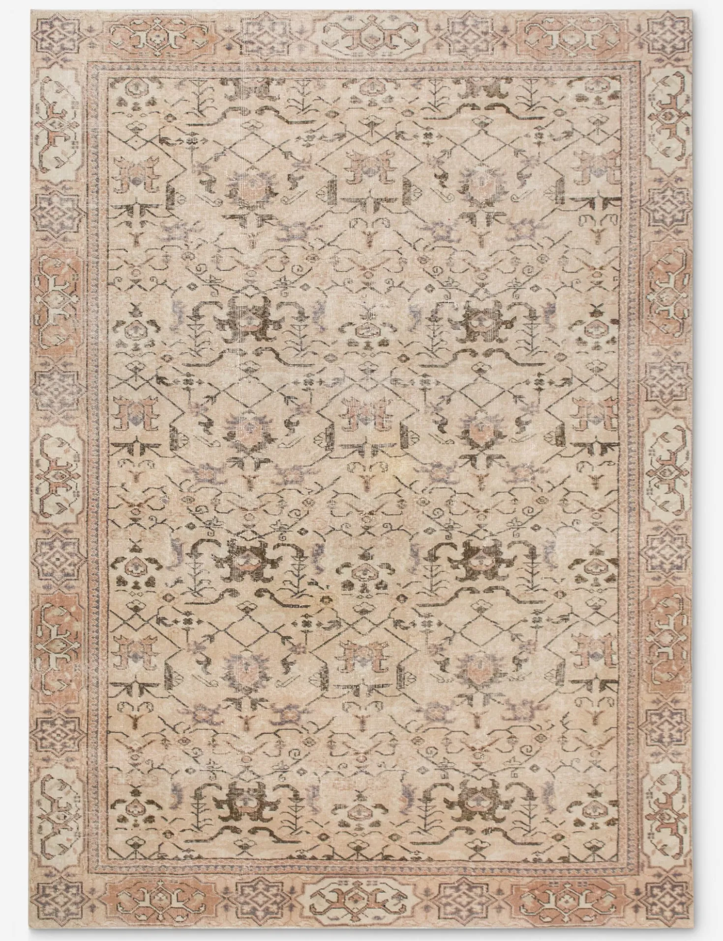 Vintage Turkish Hand-Knotted Wool Rug No. 539, 6'4" x 10'