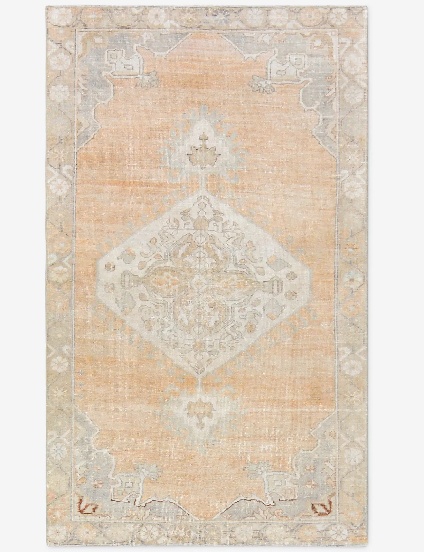 Vintage Turkish Hand-Knotted Wool Rug No. 529, 4' 2" X 7' 1"