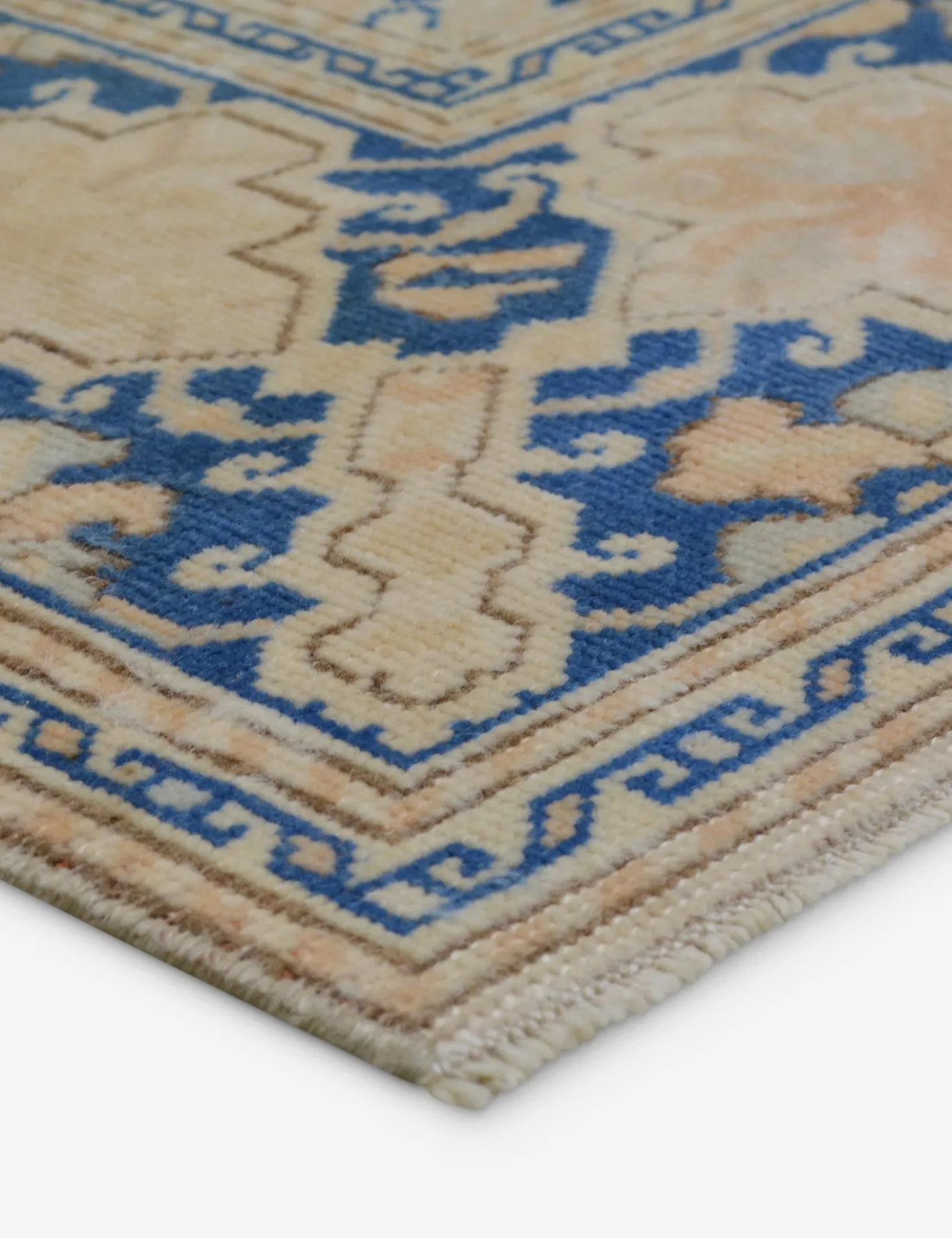 Vintage Turkish Hand-Knotted Wool Rug No. 425, 5' x 6'9"