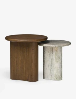 Waylie Nesting Round Side Tables (Set of 2) by Amber Lewis x Four Hands