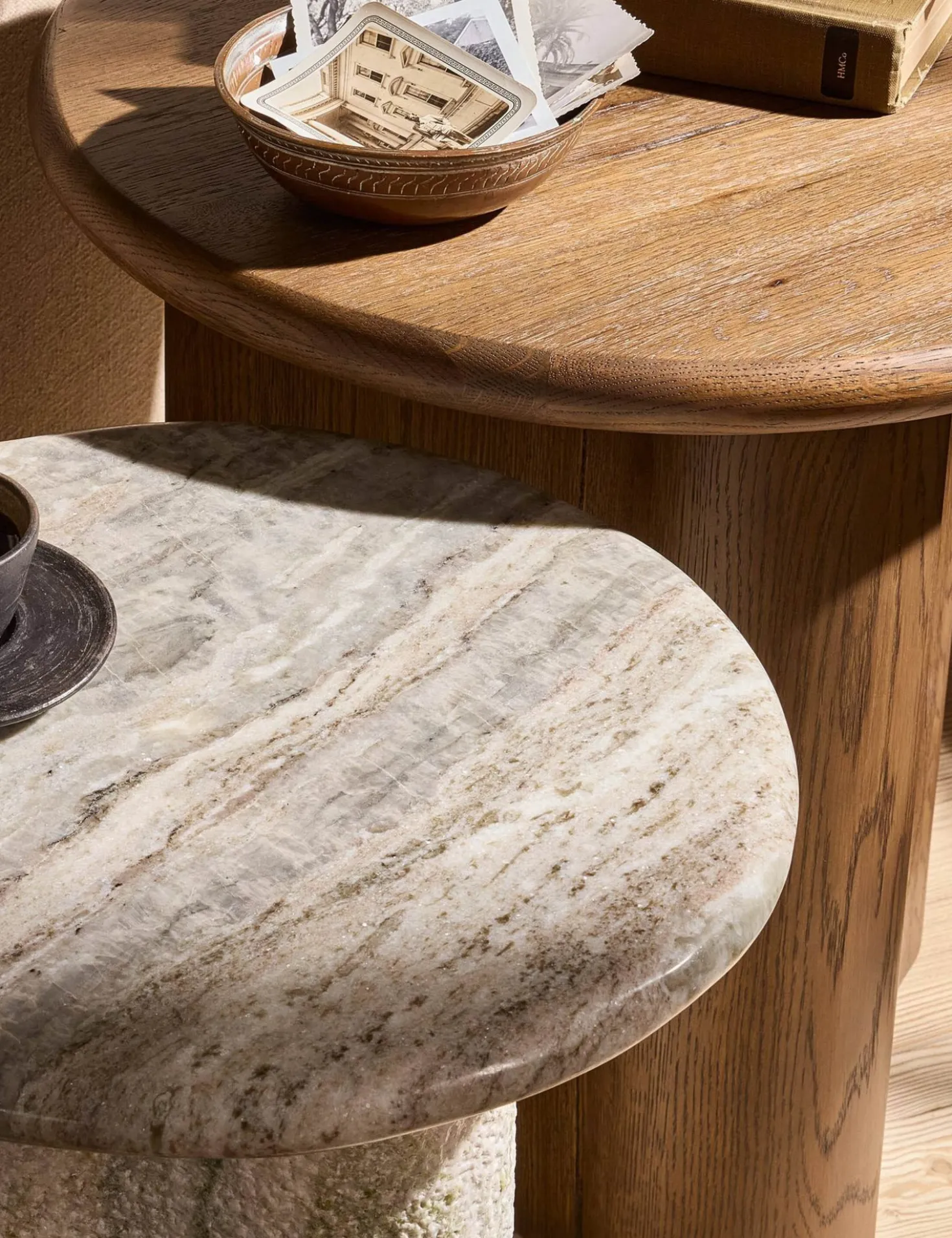 Waylie Nesting Round Side Tables (Set of 2) by Amber Lewis x Four Hands