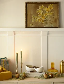 Yellow/Orange Flower with Border Print by Hannah Borger Overbeck